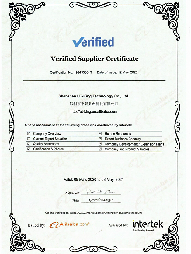 TUV Verifited supplier
